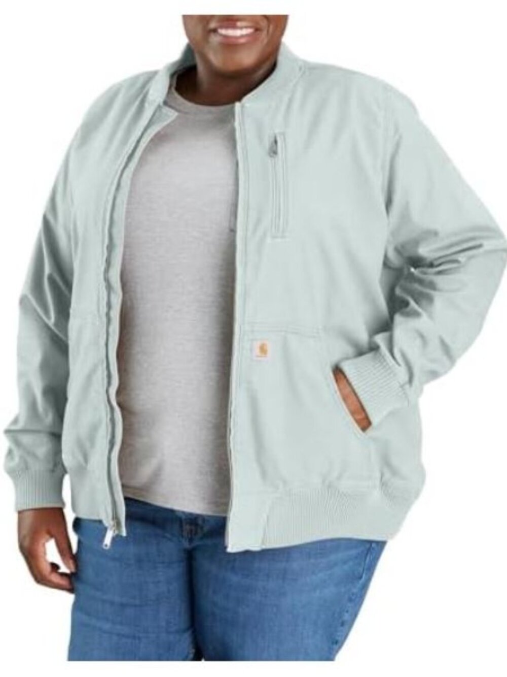 NEW Carhartt Crawford Women's bomber jacket NWT Mint "Dew Drop" 2X